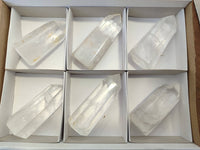 Polished Clear Quartz Crystals x 6 From Madagascar - Toprock Gemstones and Minerals 
