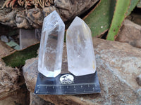 Polished Clear Quartz Crystals x 6 From Madagascar - Toprock Gemstones and Minerals 