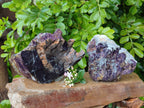 Natural Metallic Purpurite Cobbed Specimens x 2 From Erongo, Namibia - Toprock Gemstones and Minerals 