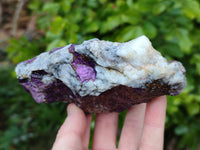 Natural Metallic Purpurite Cobbed Specimens x 2 From Erongo, Namibia