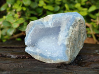 Natural Blue Lace Agate Geode Specimens x 12 From Malawi