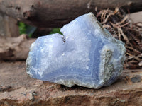 Natural Blue Lace Agate Geode Specimens x 12 From Malawi