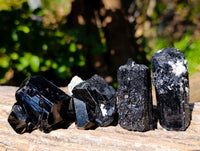 Natural Schorl Black Tourmaline Specimens x 12 From Erongo, Namibia