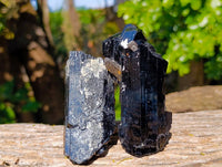 Natural Schorl Black Tourmaline Specimens x 12 From Erongo, Namibia