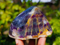 Polished Watermelon Fluorite Free Forms x 3 From Uis, Namibia - Toprock Gemstones and Minerals 