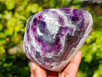 Polished Watermelon Fluorite Free Forms x 3 From Uis, Namibia - Toprock Gemstones and Minerals 
