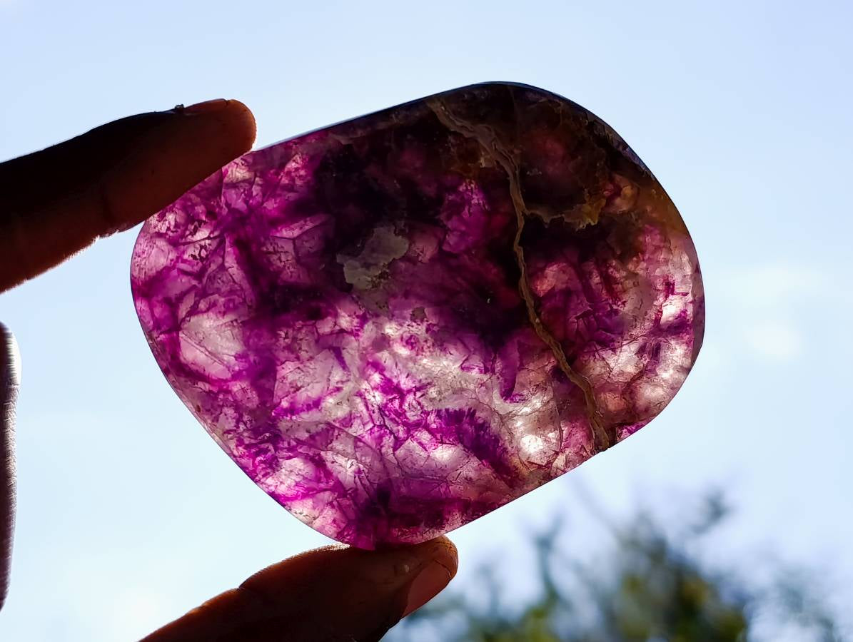 Polished Watermelon Fluorite Free Forms x 12 From Uis, Namibia - Toprock Gemstones and Minerals 