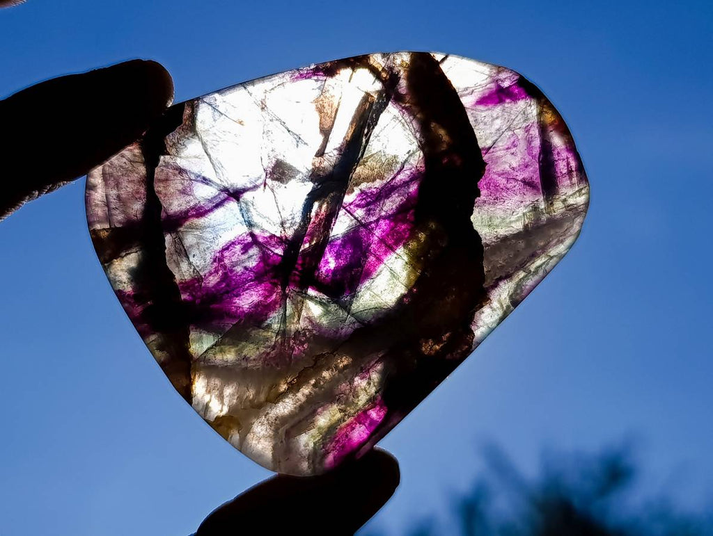 Polished Watermelon Fluorite Free Forms x 12 From Uis, Namibia - Toprock Gemstones and Minerals 