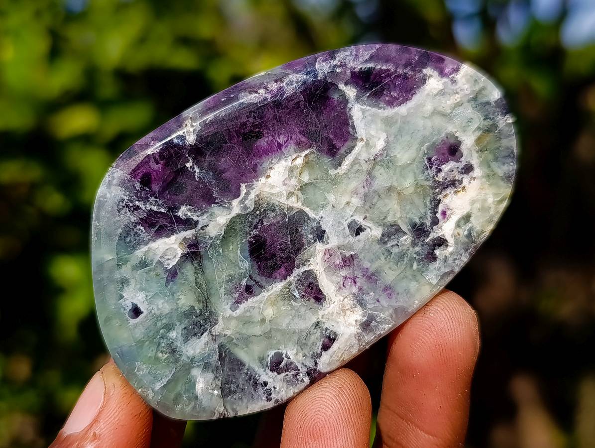 Polished Watermelon Fluorite Free Forms x 12 From Uis, Namibia - Toprock Gemstones and Minerals 