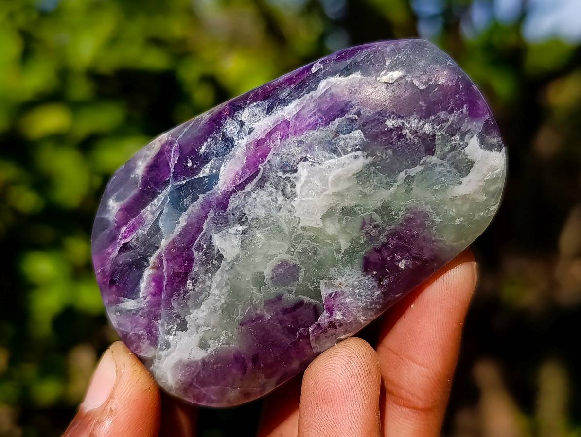 Polished Watermelon Fluorite Free Forms x 12 From Uis, Namibia - Toprock Gemstones and Minerals 