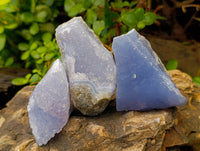 Natural Blue Lace Agate Geode Specimens x 26 From Malawi