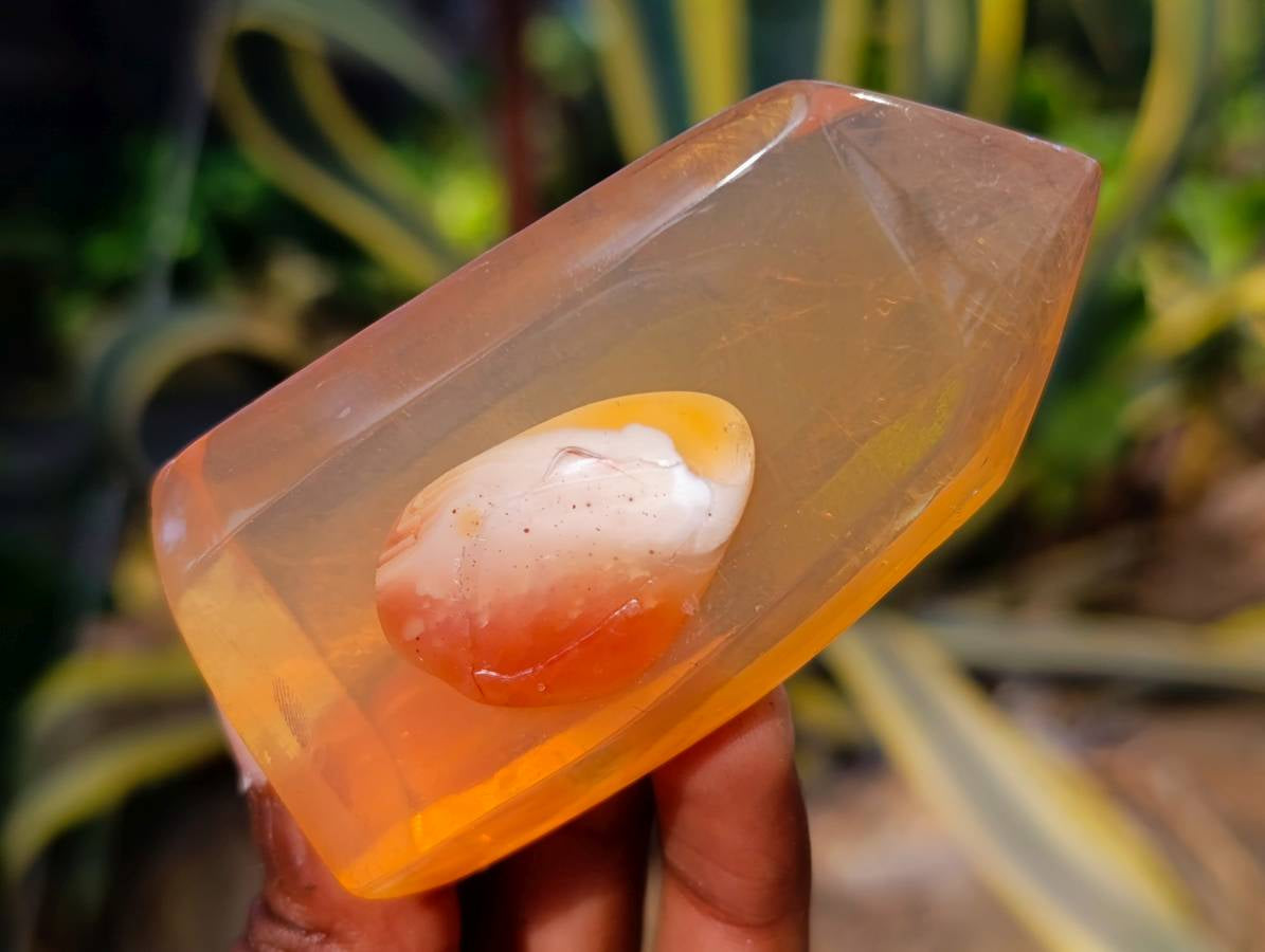 Carnelian Glycerin Handmade Soap With Orange Bigrade Essential Oil - sold per soap - From South Africa - Toprock Gemstones and Minerals 