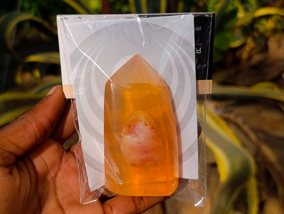 Carnelian Glycerin Handmade Soap With Orange Bigrade Essential Oil - sold per soap - From South Africa - Toprock Gemstones and Minerals 
