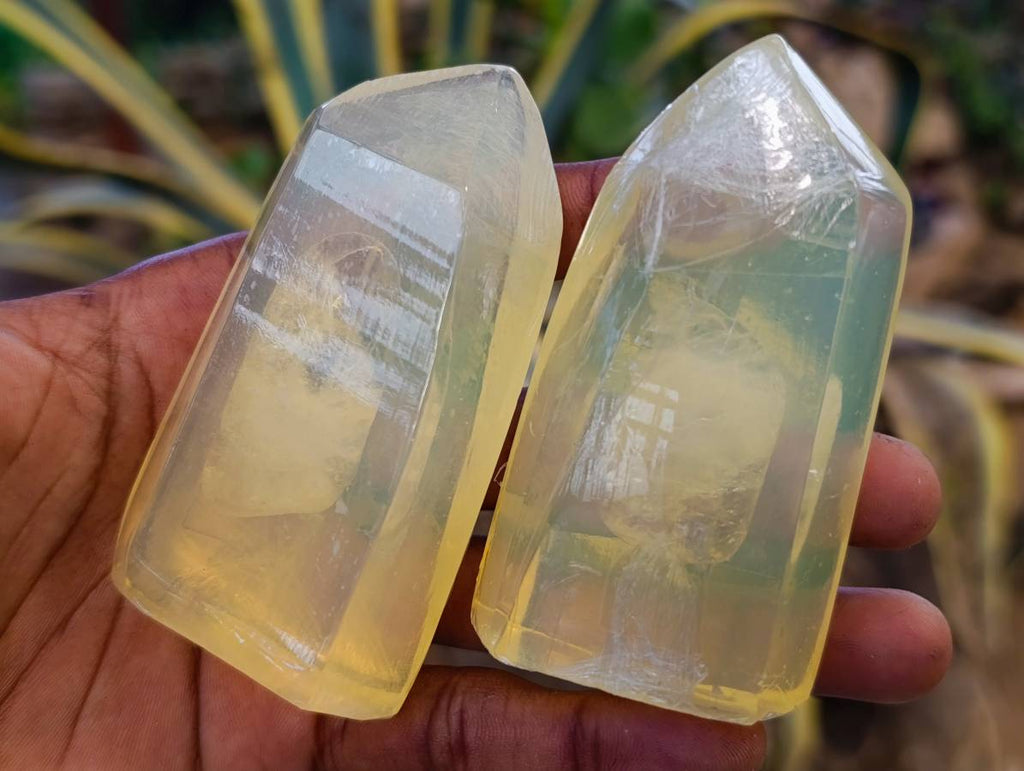 Clear Quartz Glycerin Handmade Soap With Lemongrass Essential Oil - sold per soap - From South Africa - Toprock Gemstones and Minerals 