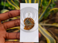 Natural Ammonite Fossil with Silver Wire Wrap - Sold per Piece - South Africa