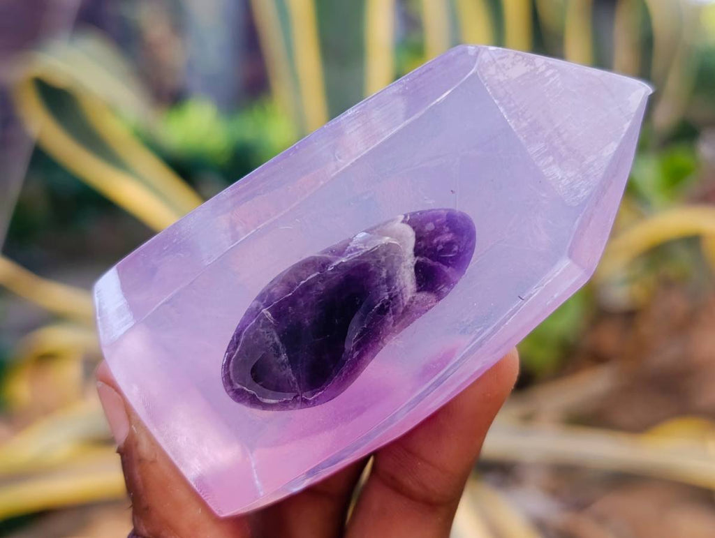 Chevron Amethyst Glycerin Handmade Soap With Lavender Essential Oil - sold per soap - From South Africa - Toprock Gemstones and Minerals 