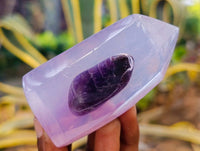 Chevron Amethyst Glycerin Handmade Soap With Lavender Essential Oil - sold per soap - From South Africa