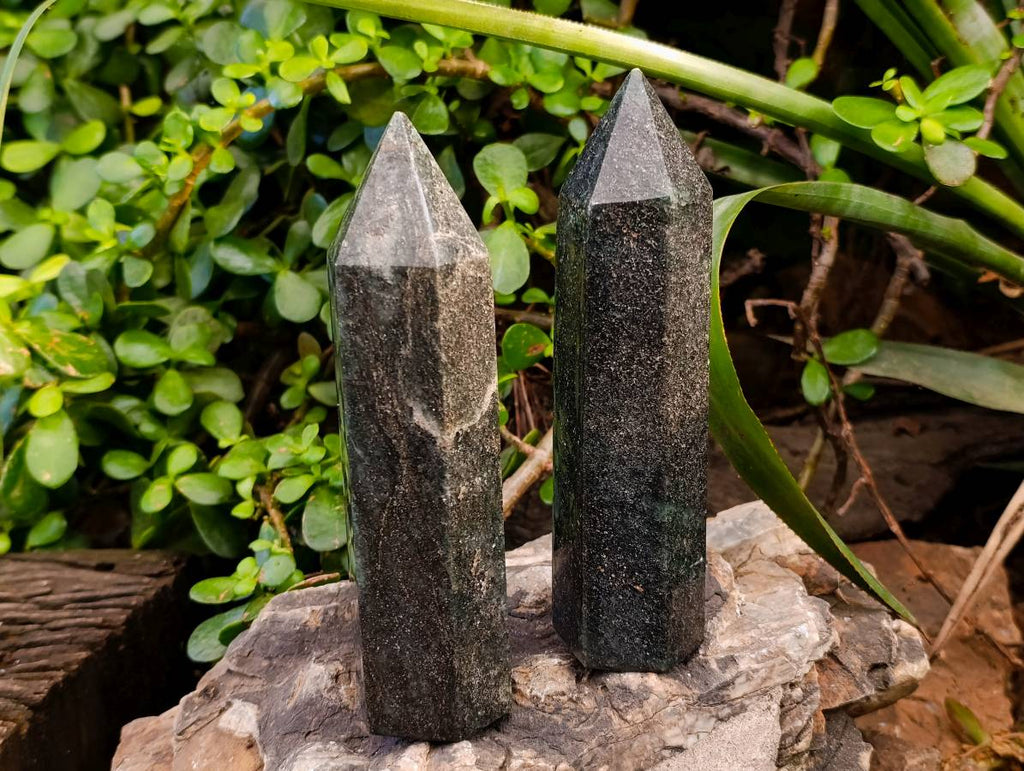 Polished Green Fuchsite Points x 4 From Madagascar - Toprock Gemstones and Minerals 