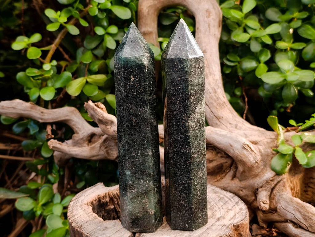 Polished Green Fuchsite Points x 4 From Madagascar - Toprock Gemstones and Minerals 