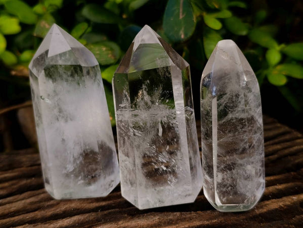 Polished Clear Quartz Crystals x 12 From Madagascar - Toprock Gemstones and Minerals 
