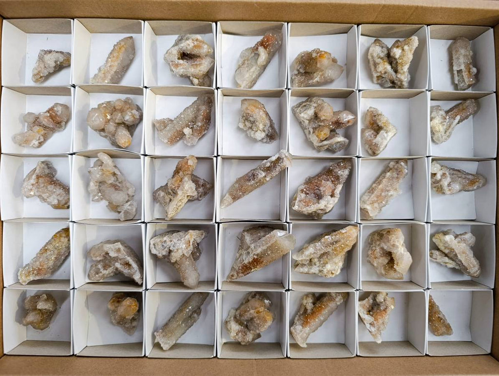 Natural Golden Limonite Coated Spirit Quartz Clusters x 35 From Boekenhouthoek, South Africa - Toprock Gemstones and Minerals 