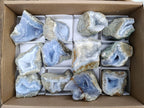 Natural Blue Lace Agate Geode Specimens x 12 From Nsanje, Malawi - Toprock Gemstones and Minerals 
