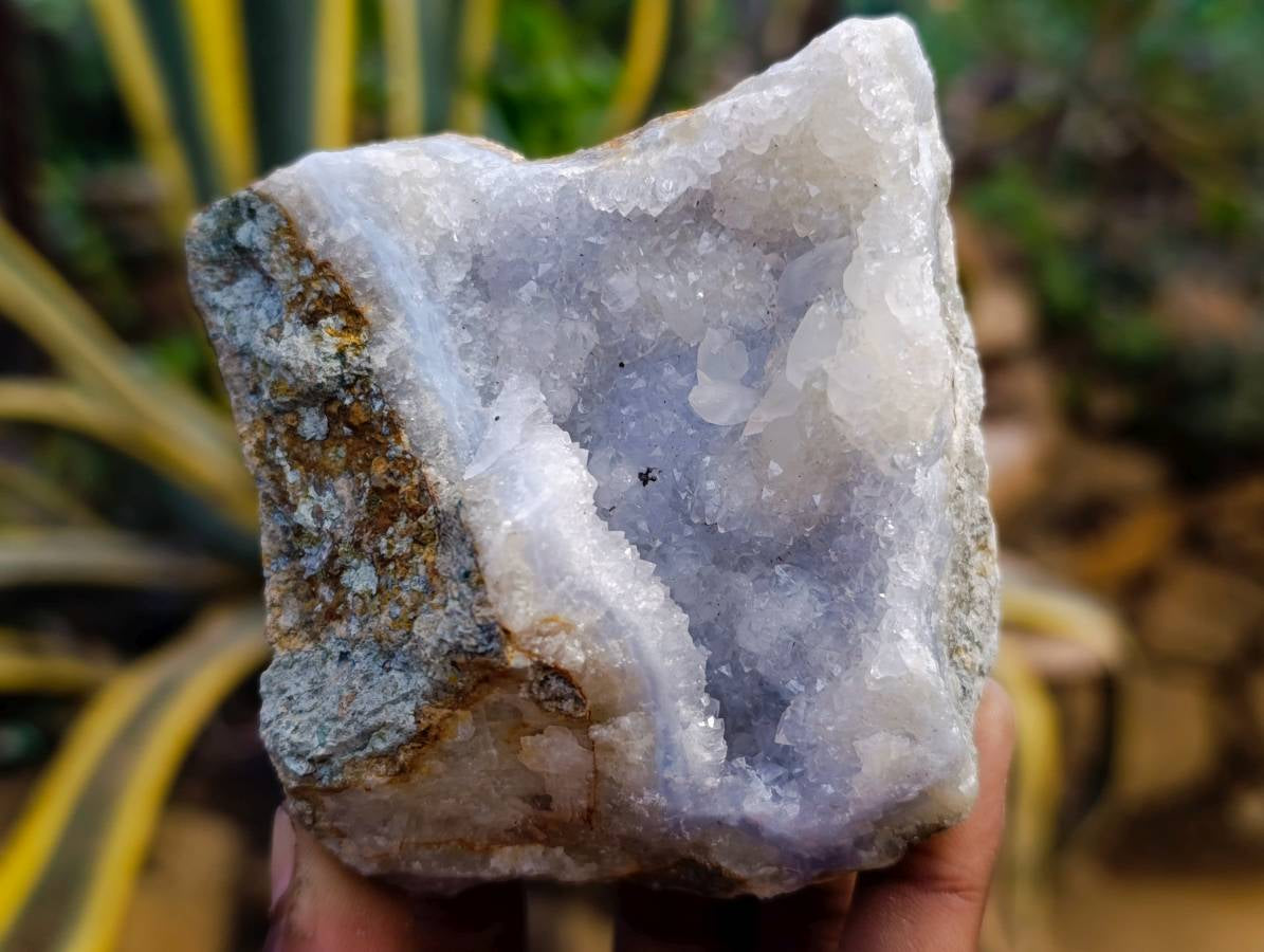 Natural Blue Lace Agate Geode Specimens x 12 From Nsanje, Malawi - Toprock Gemstones and Minerals 