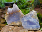 Natural Blue Lace Agate Geode Specimens x 12 From Nsanje, Malawi - Toprock Gemstones and Minerals 