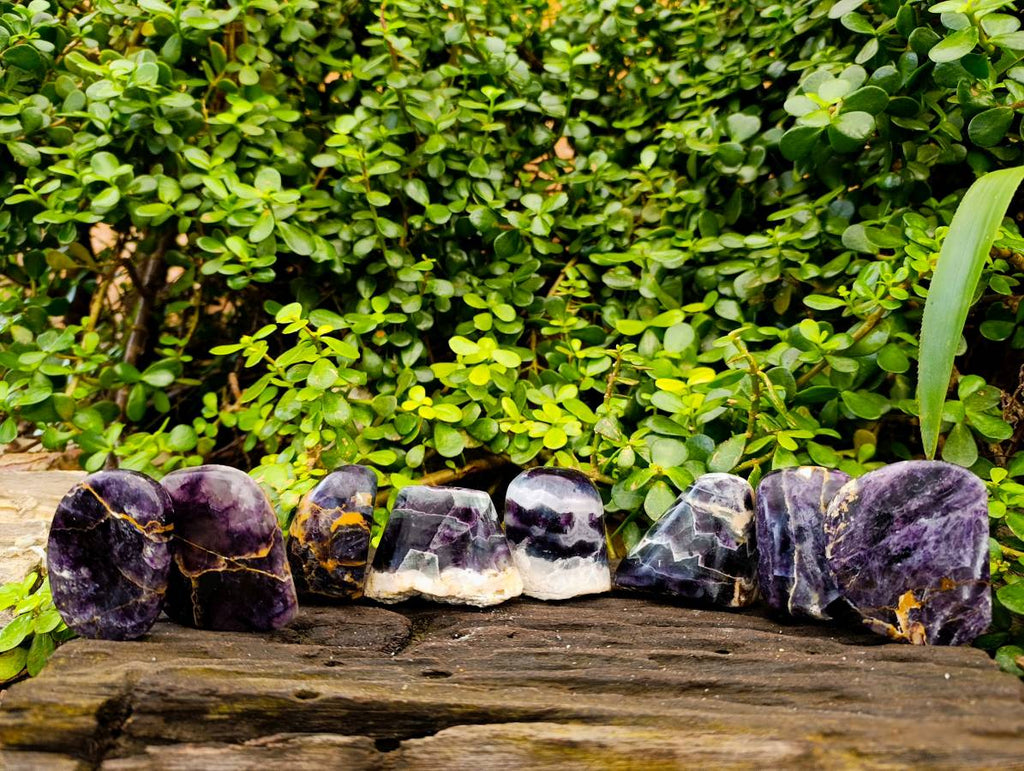 Polished Watermelon Fluorite Free Forms x 8 From Uis, Namibia - Toprock Gemstones and Minerals 