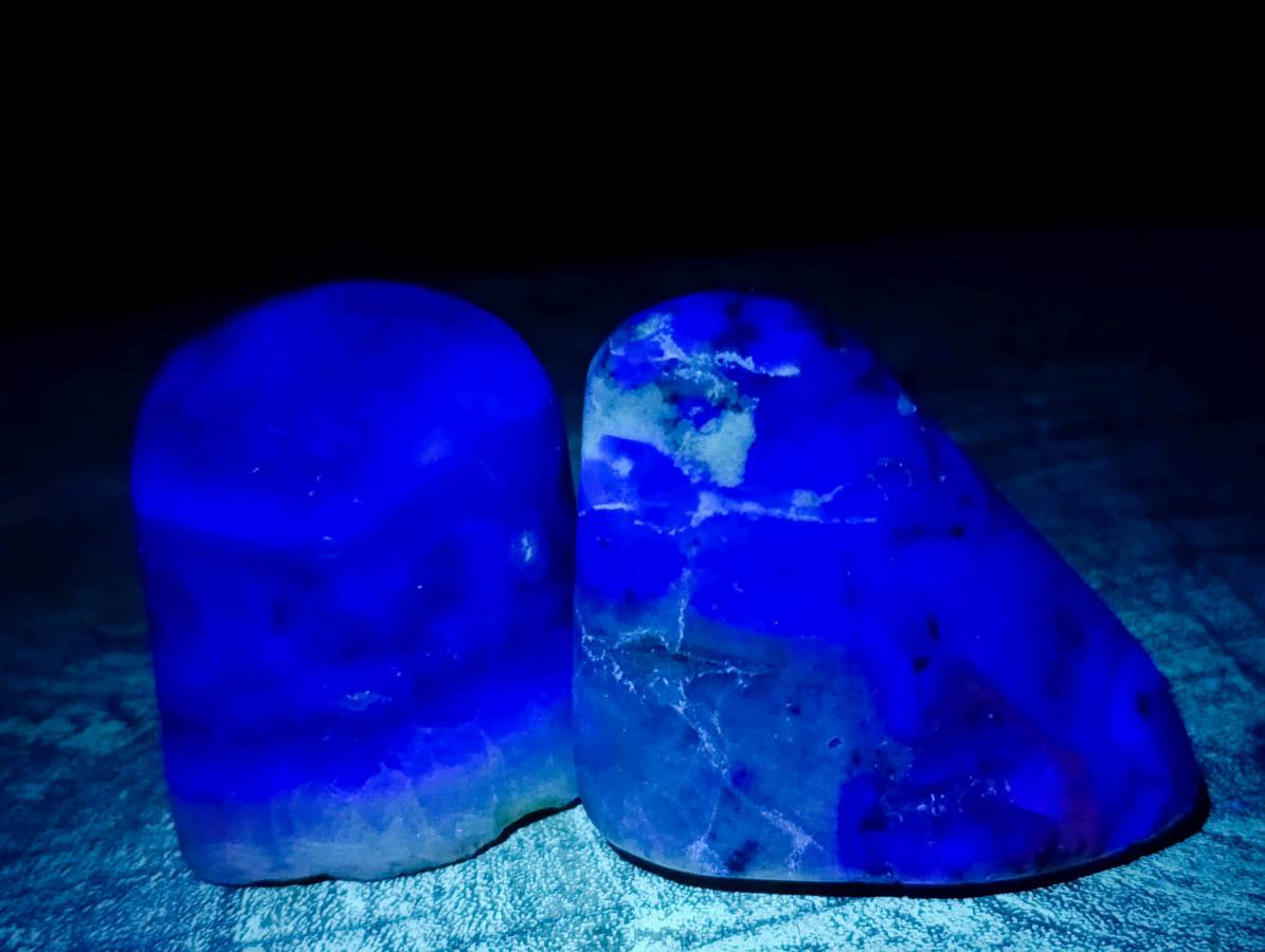 Polished Watermelon Fluorite Free Forms x 8 From Uis, Namibia - Toprock Gemstones and Minerals 