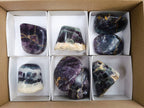 Polished Watermelon Fluorite Free Forms x 8 From Uis, Namibia - Toprock Gemstones and Minerals 