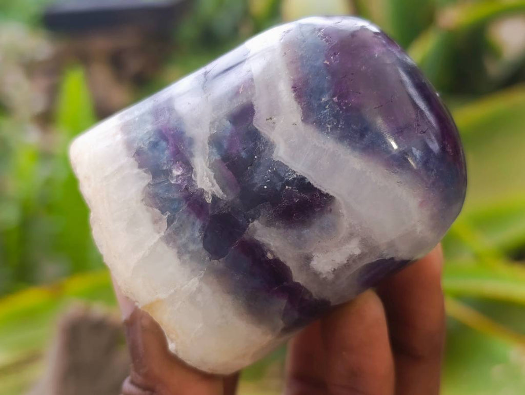 Polished Watermelon Fluorite Free Forms x 8 From Uis, Namibia - Toprock Gemstones and Minerals 
