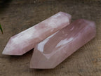 Polished Double Terminated Rose Quartz Points x 2 Madagascar - Toprock Gemstones and Minerals 