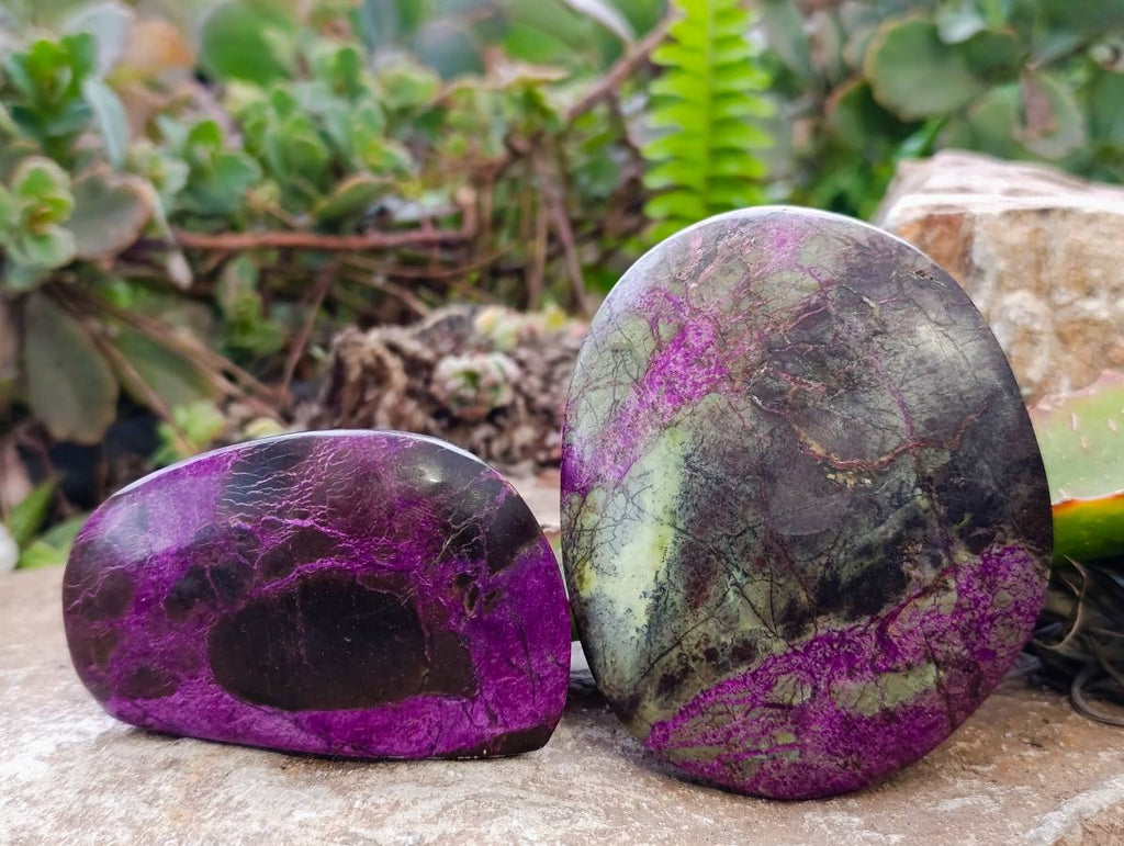 Polished Stichtite Free Forms x 6 From Barberton, South Africa - Toprock Gemstones and Minerals 