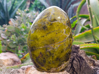 Polished Green Opal Standing Free Form x 1 From Betroka, Madagascar
