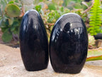 Polished Black Tourmaline Standing Free Forms x 4 From Madagascar - Toprock Gemstones and Minerals 