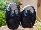 Polished Black Tourmaline Standing Free Forms x 4 From Madagascar - Toprock Gemstones and Minerals 