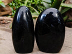Polished Black Tourmaline Standing Free Forms x 4 From Madagascar - Toprock Gemstones and Minerals 