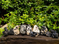 Natural Schorl Black Tourmaline Specimens x 12 From Erongo, Namibia