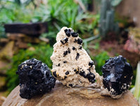 Natural Schorl Black Tourmaline Specimens x 12 From Erongo, Namibia