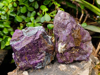 Natural Metallic Purpurite Cobbed Specimens x 2 From Erongo, Namibia