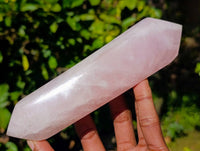 Polished Double Terminated Rose Quartz Points x 4 Madagascar - Toprock Gemstones and Minerals 