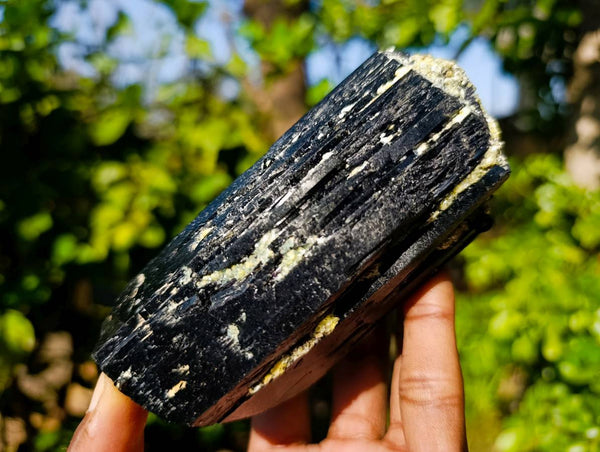 Natural Schorl Black Tourmaline Specimens x 2 From Erongo, Namibia