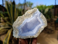 Natural Blue Lace Agate Geode Specimens x 12 From Nsanje, Malawi