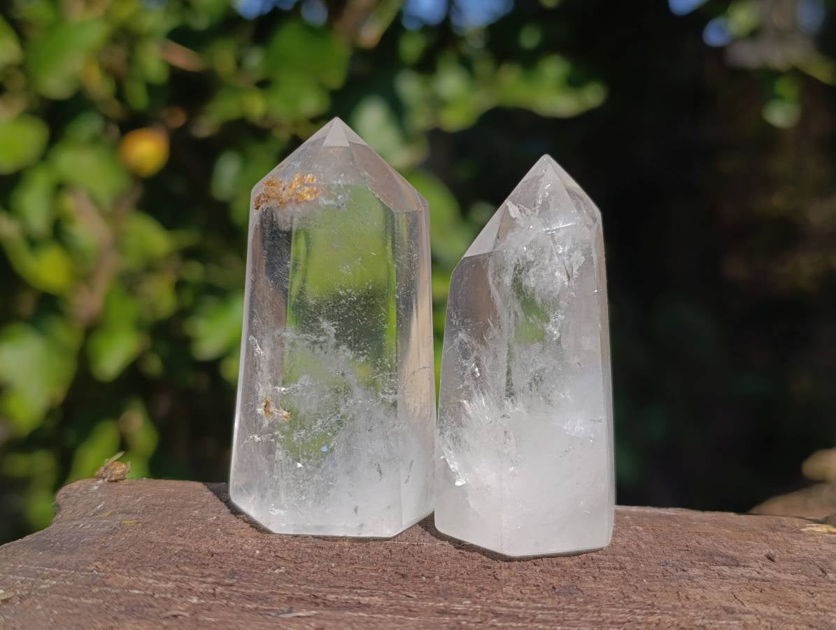 Polished Clear Quartz Crystals x 12 From Madagascar - Toprock Gemstones and Minerals 