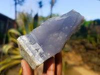 Natural Blue Lace Agate Geode Specimens x 6 From Nsanje, Malawi
