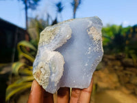 Natural Blue Lace Agate Geode Specimens x 6 From Nsanje, Malawi