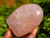 Polished Rose Quartz Standing Free Forms x 3 Madagascar - Toprock Gemstones and Minerals 