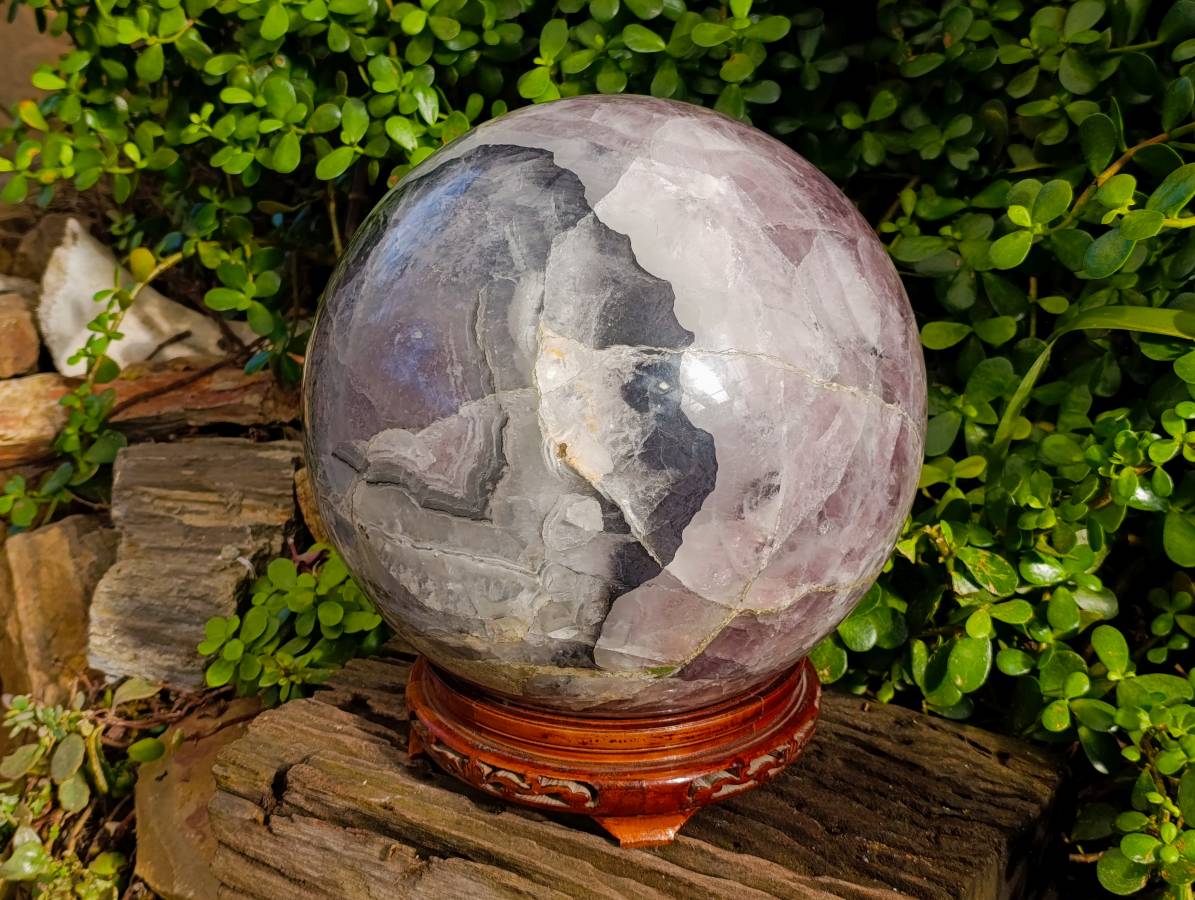Polished Fluorite Sphere x 1 From Namibia - Toprock Gemstones and Minerals 