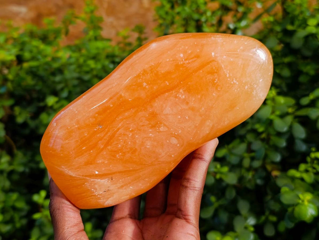 Polished Orange Twist Calcite Standing Free Forms x 2 From Madagascar - Toprock Gemstones and Minerals 